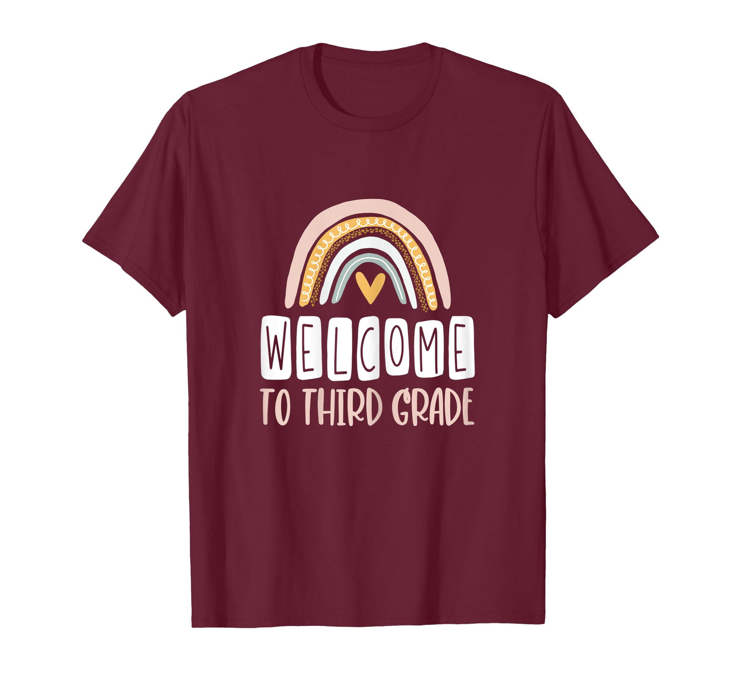 Womens Welcome to Third Grade Boho Rainbow Back to School 3rd Grade T-Shirt
