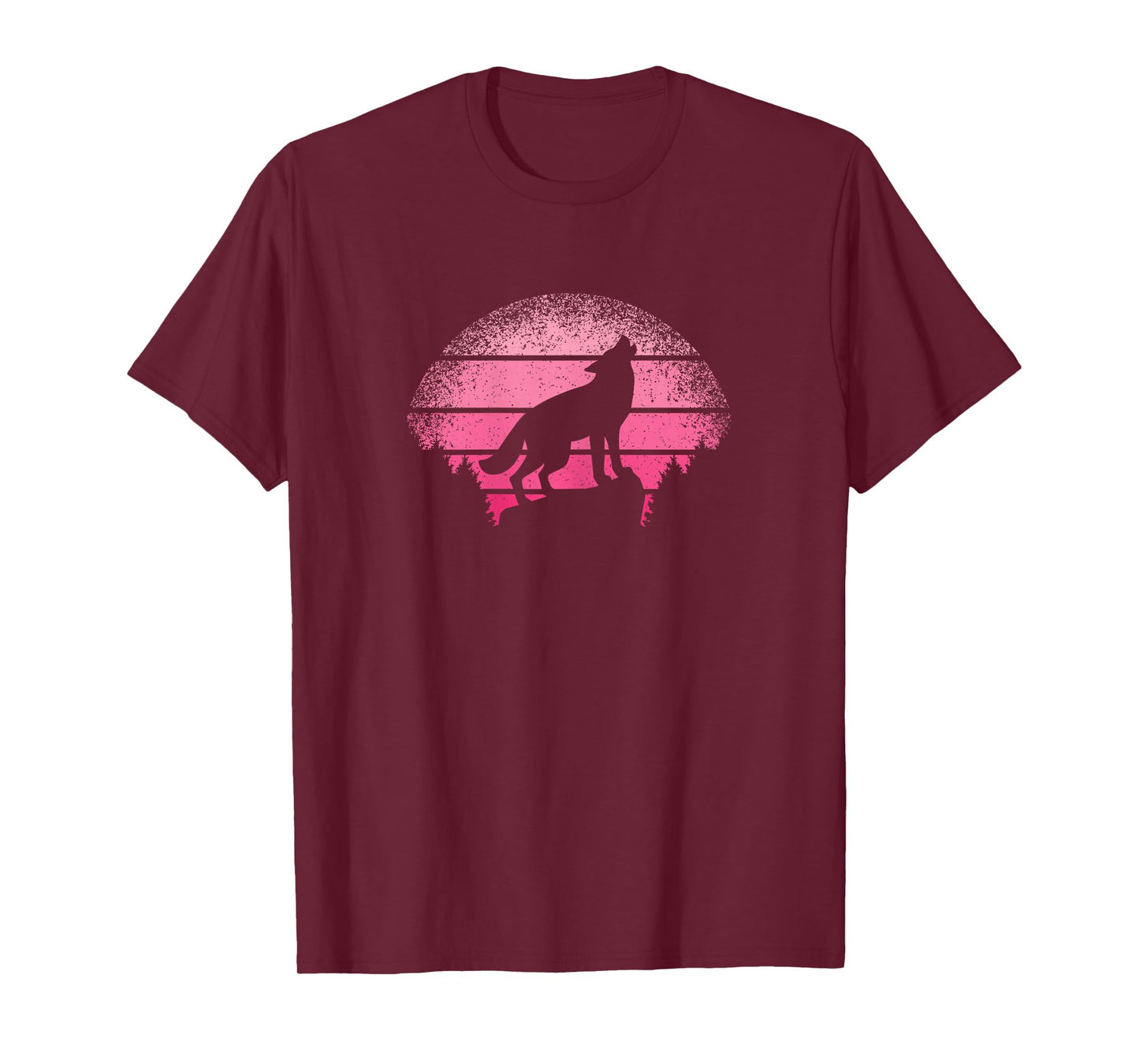 Wolf Wildlife Animal Wilderness Cute Retro Wolf Girls Women T-Shirt