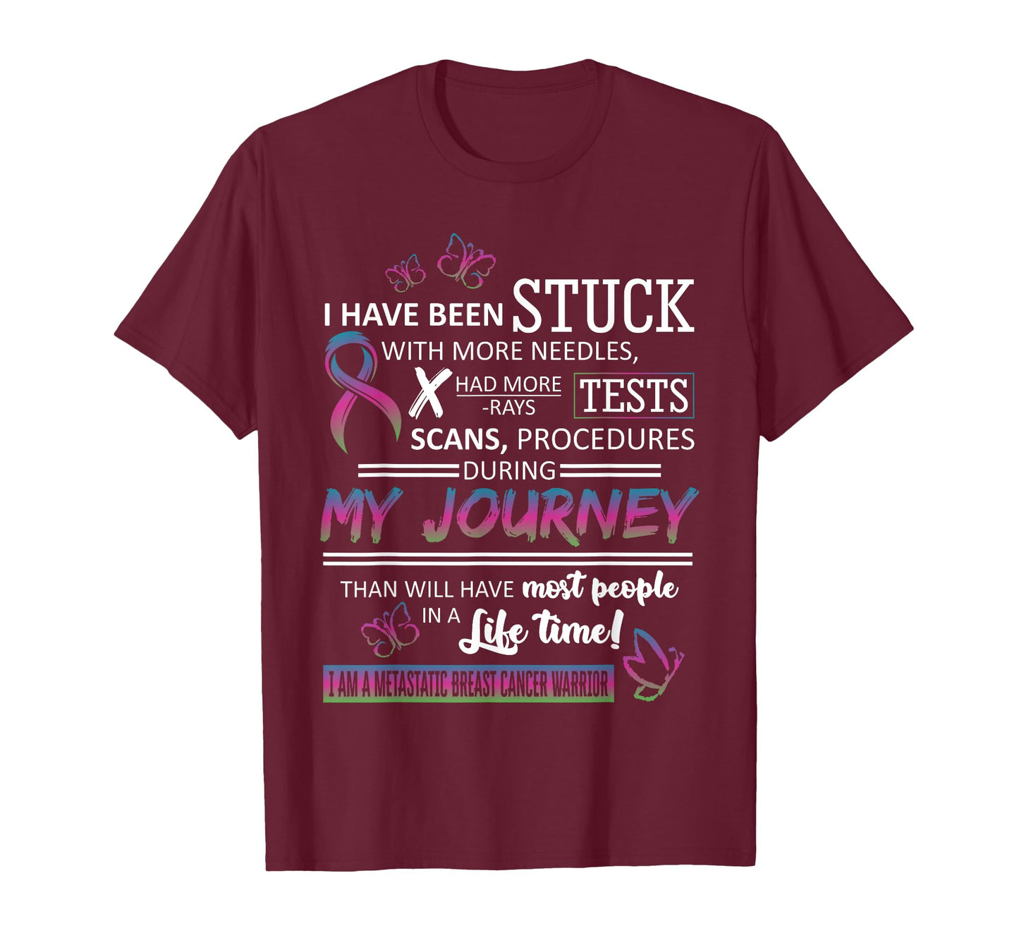 My Journey I Am A Metastatic Breast Cancer Warrior T-Shirt T-Shirt