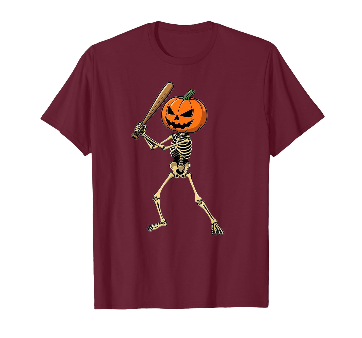 Funny Skeleton Baseball Halloween Costume for Boys T-Shirt