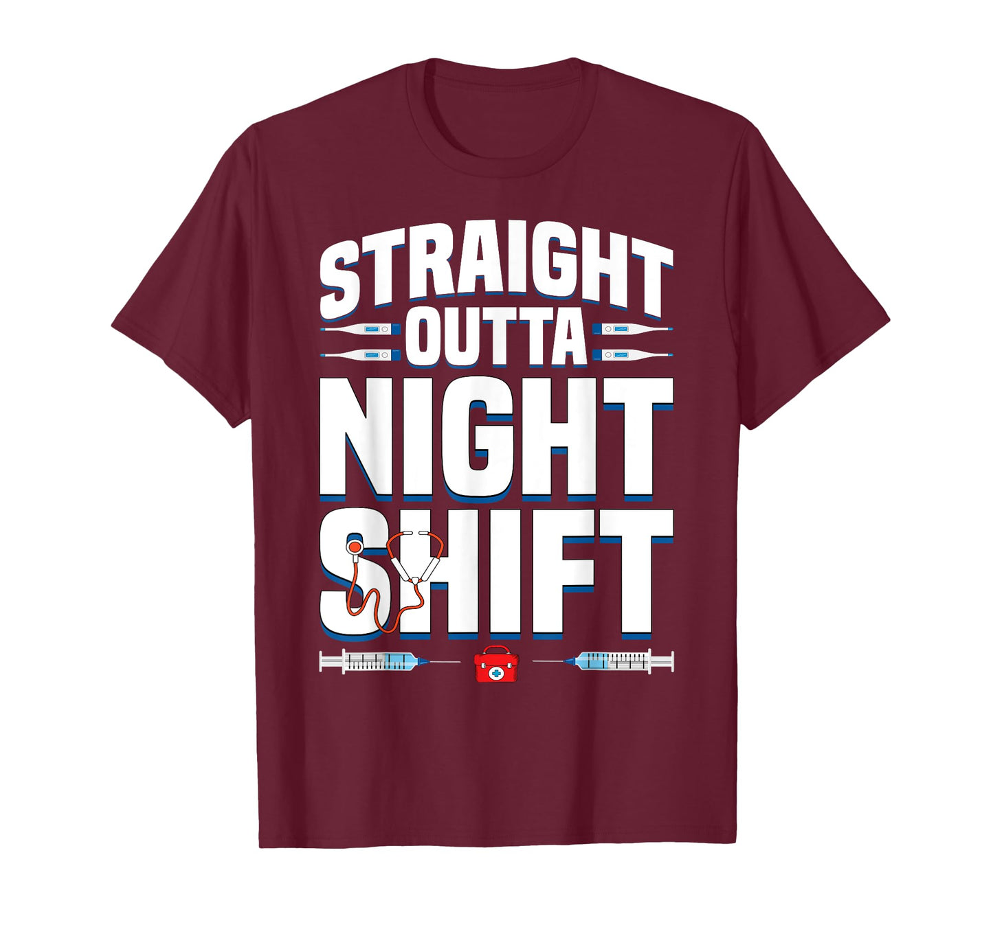 Night Shift Nurse For Men Women Emergency Registered Nurse T-Shirt