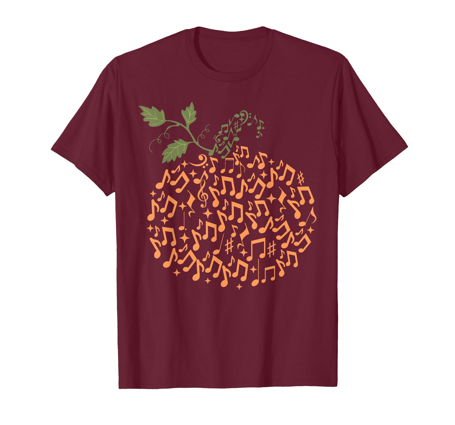 Music Notes Pumpkin Fall Music Teacher Autumn Halloween T-Shirt