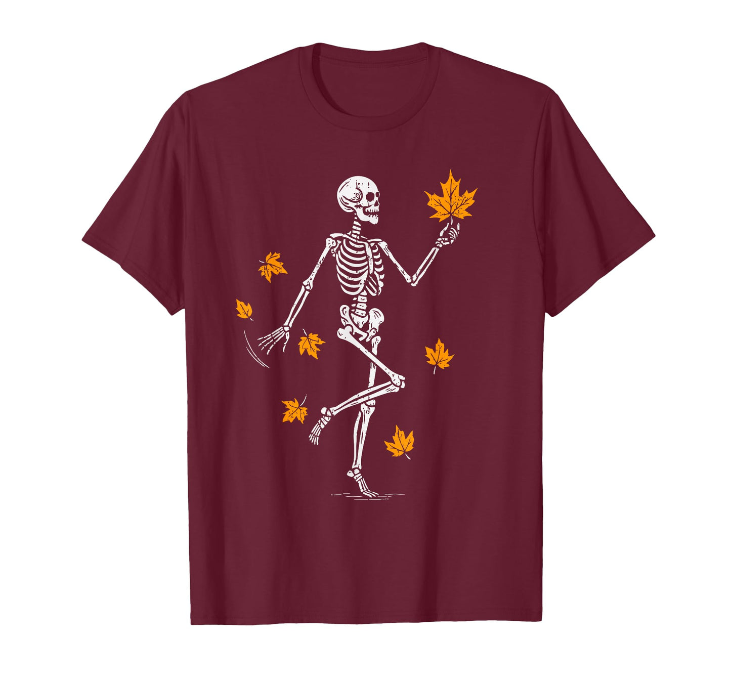 Skeleton Spooky Dancing Fall Halloween Thanksgiving Dance T-Shirt