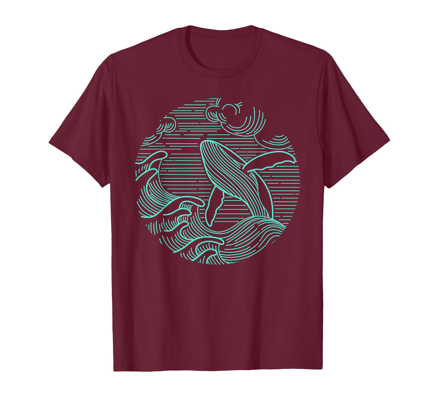 Humpback Whale Marine Life Ocean Nature Sea Blue Waves T-Shirt
