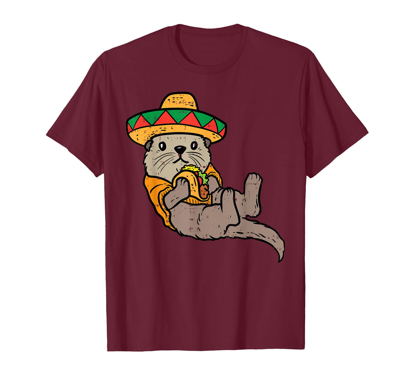 Mexican Otter Sombrero Taco Cinco De Mayo Fiesta Animal T-Shirt