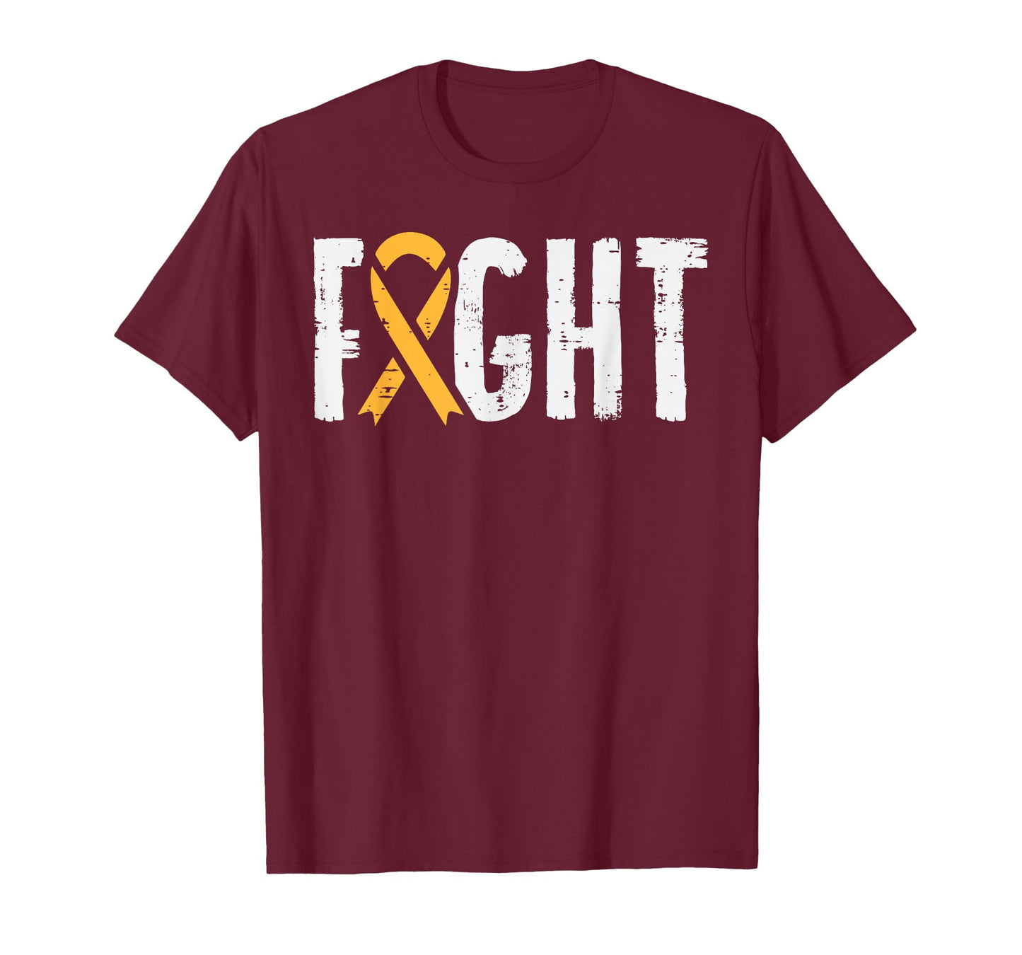 Fight Childhood Cancer Ribbon Awareness Support Warrior T-Shirt