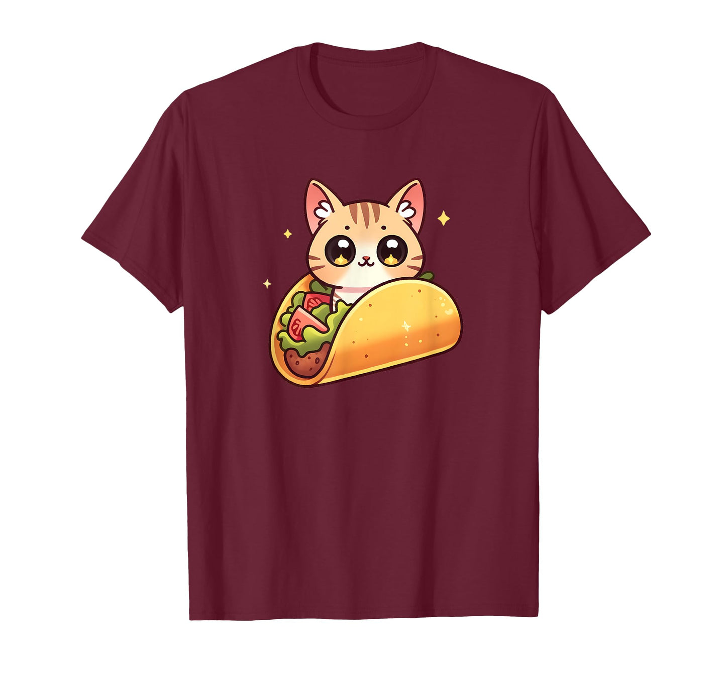 Cute Taco Cat Funny Kawaii Food Men Women Girls Kids T-Shirt