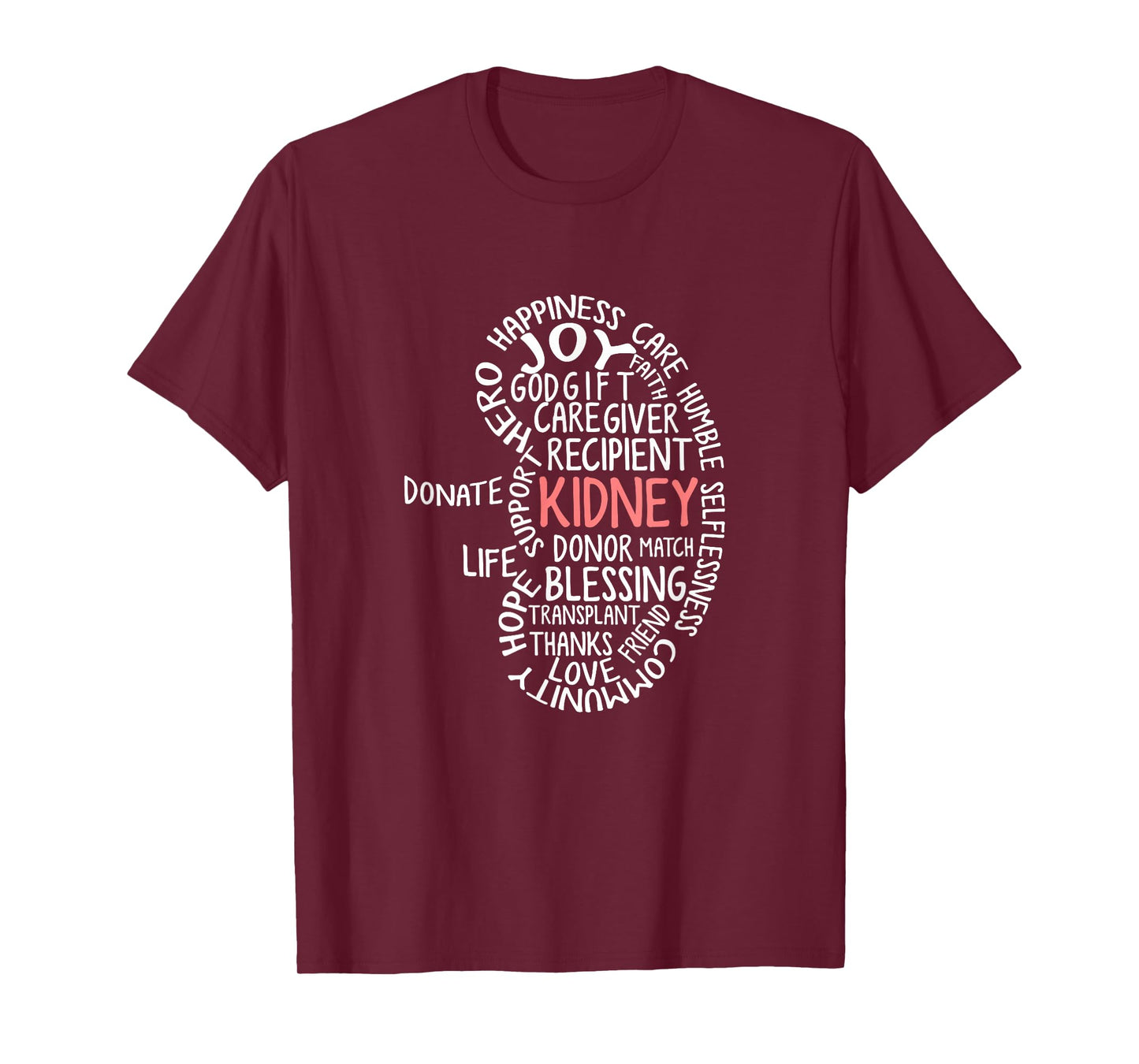 Kidney Organ Donor Get Well Soon Shirts Unisex-Adults Black Cotton 65% Polyester 35% Modern Crew Neck Short Sleeve Classic Fit T-Shirt Small Donor Awareness T-Shirt
