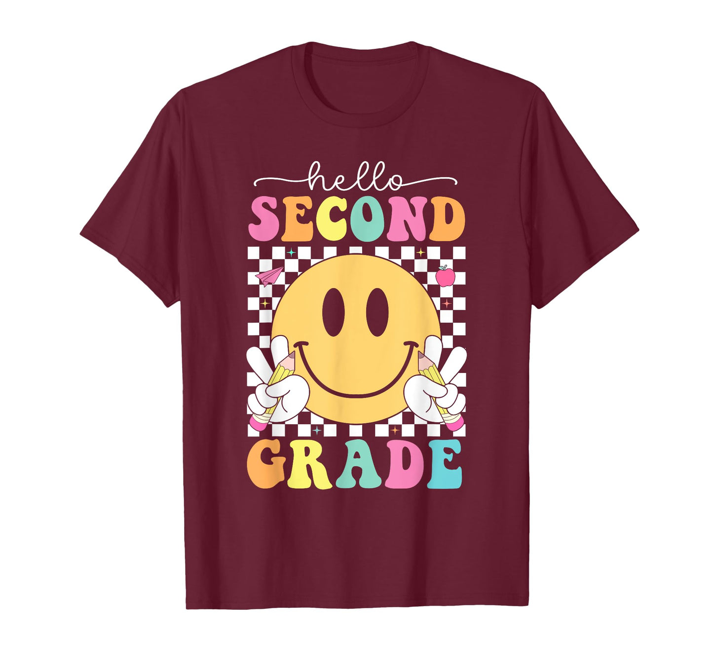 Hello Second Grade Shirt Girls Kids Team 2nd Grade Teacher T-Shirt