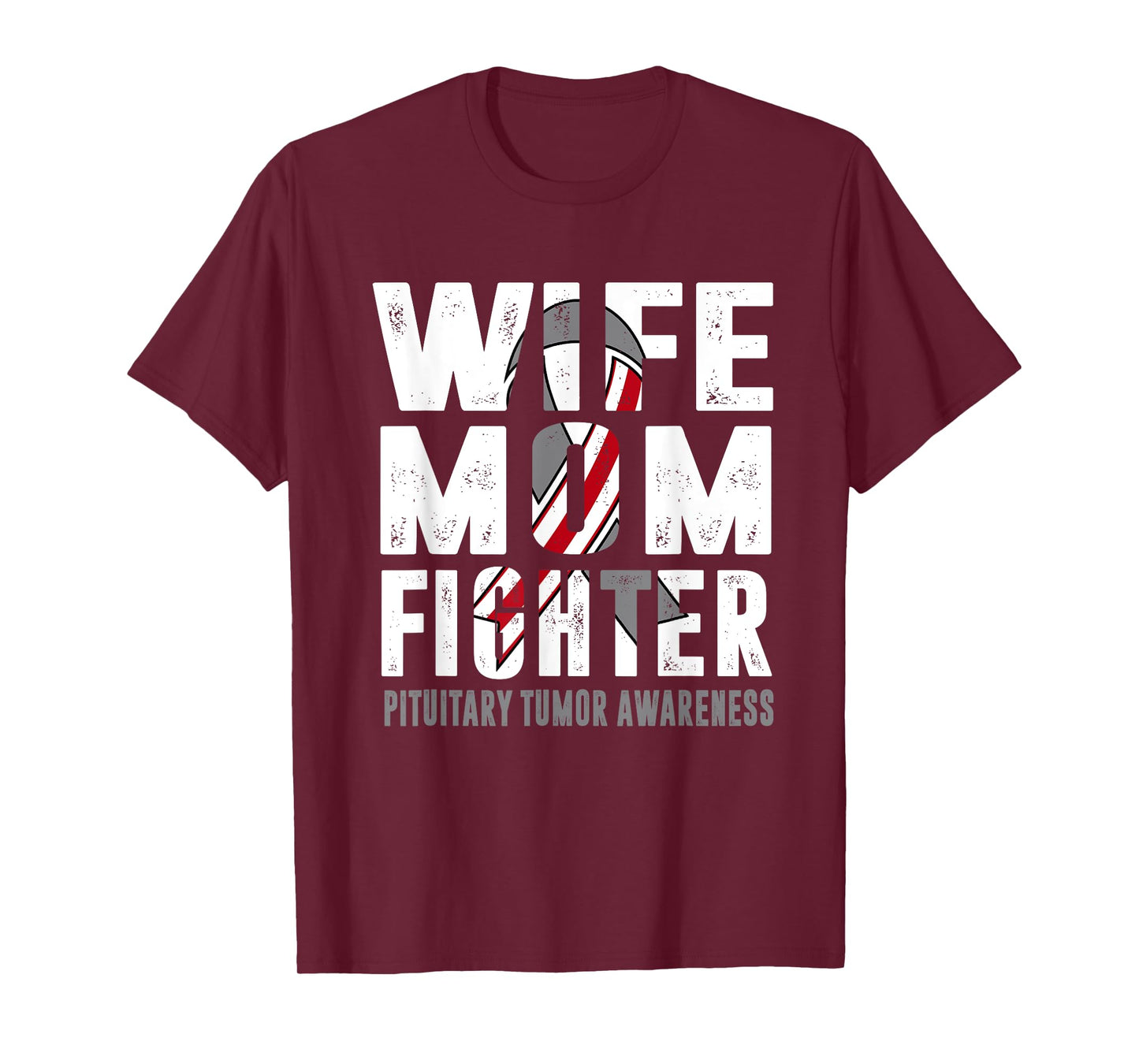 Wife Mom Fighter Pituitary Tumor Awareness T-Shirt