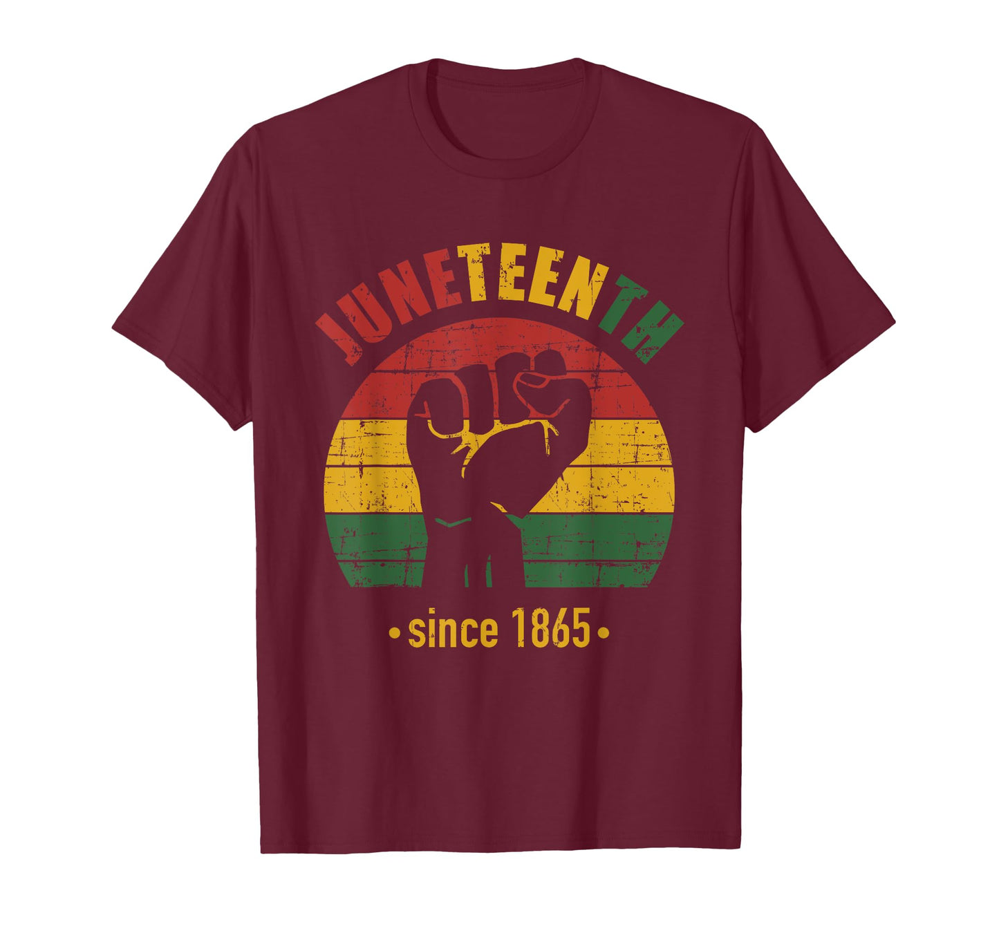 Juneteenth since 1865 with pan african flag and fist T-Shirt