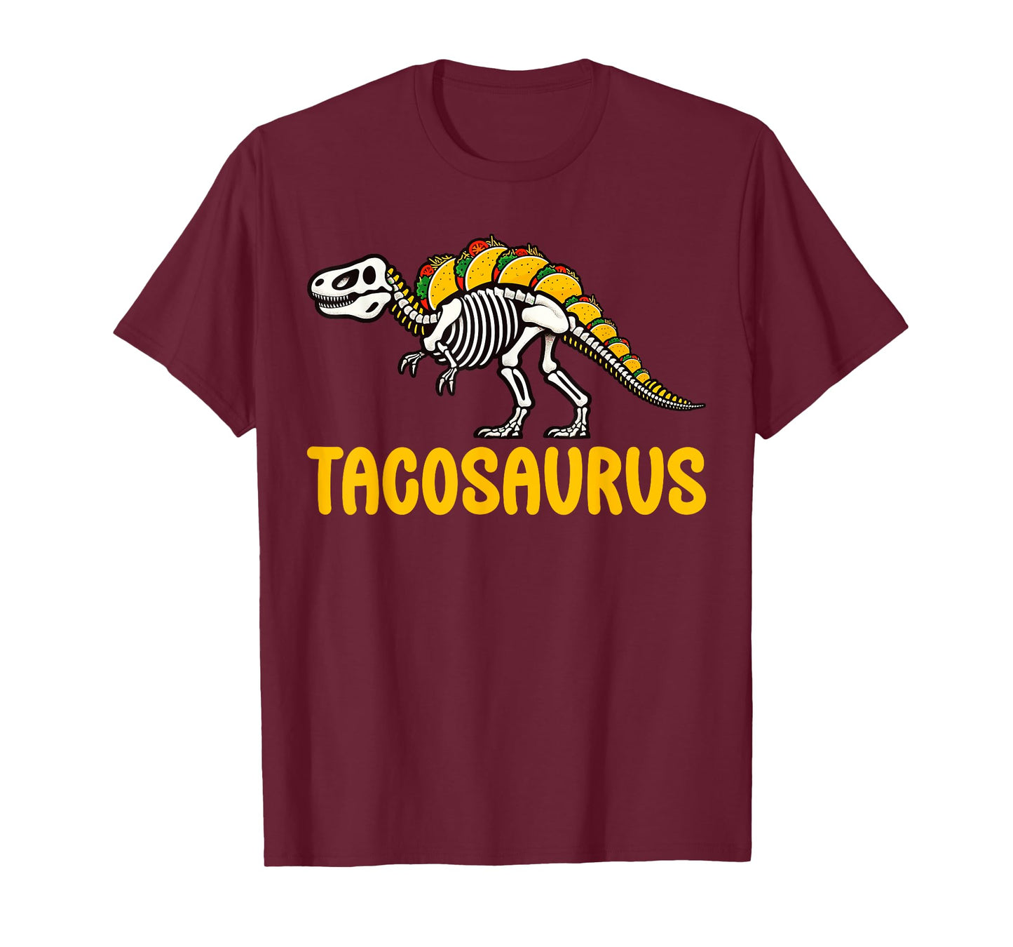 Tacosaurus Cinco De Mayo Taco Dinosaur Mexican Dino Skeleton T-Shirt