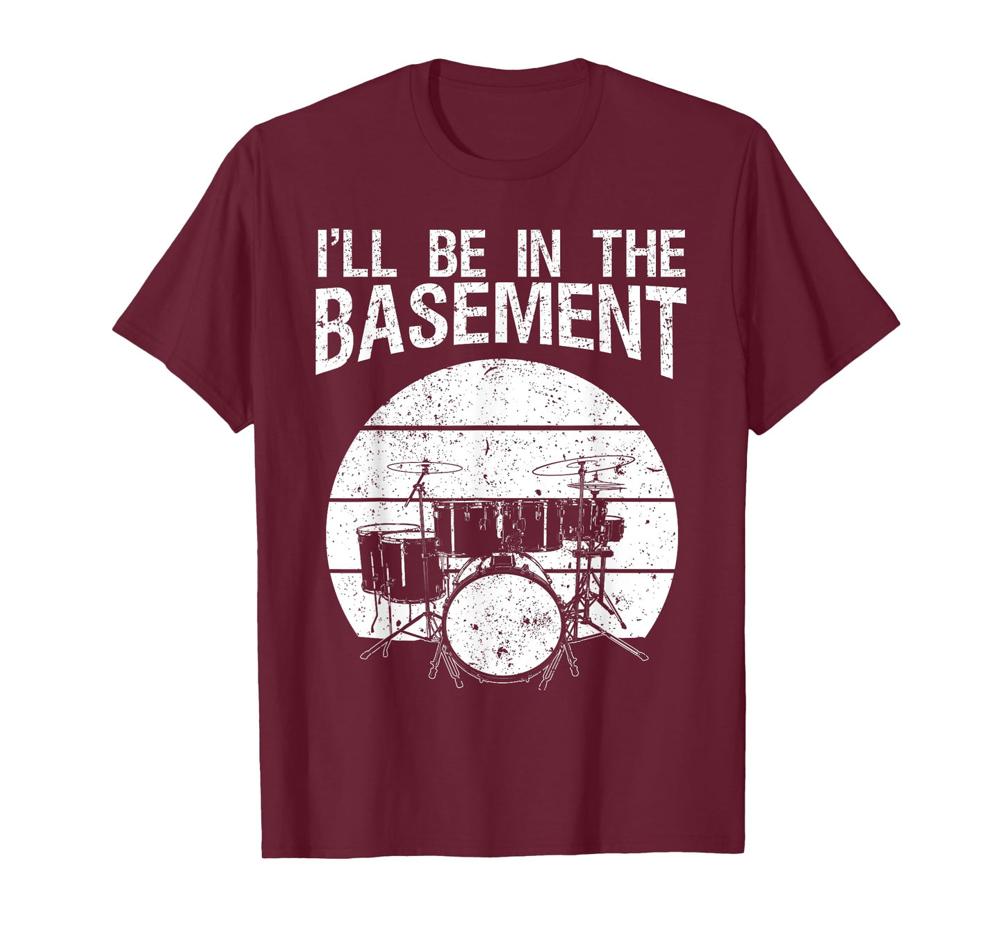 Funny Drummer Art For Men Women Drum Set Drumming Lovers T-Shirt