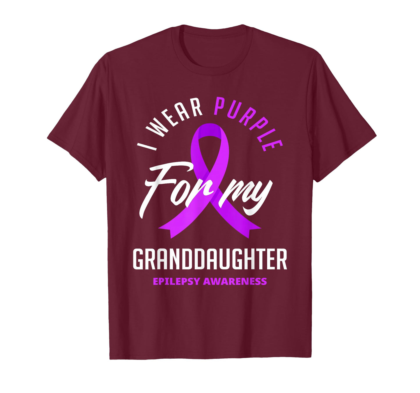 I Wear Purple For My Granddaughter Epilepsy Awareness T-Shirt
