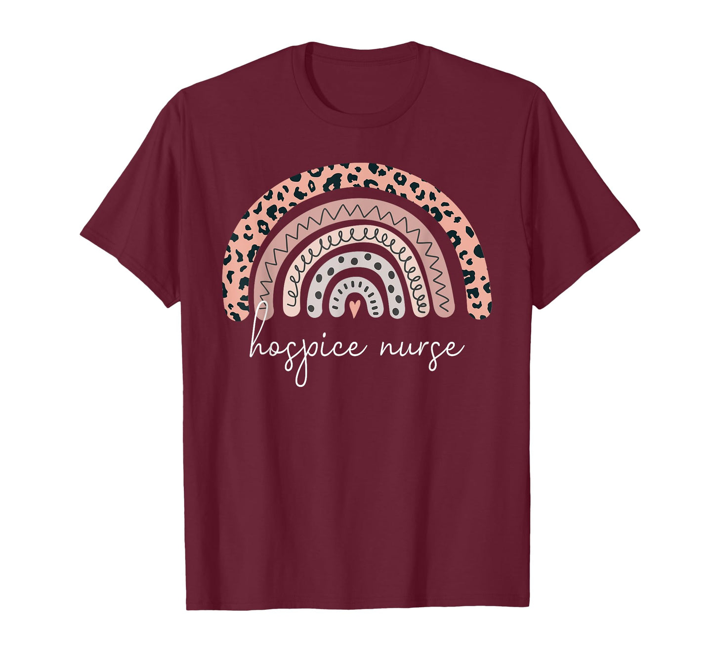 Hospice Nurse Leopard Rainbow Graduation Medical Nursing RN T-Shirt