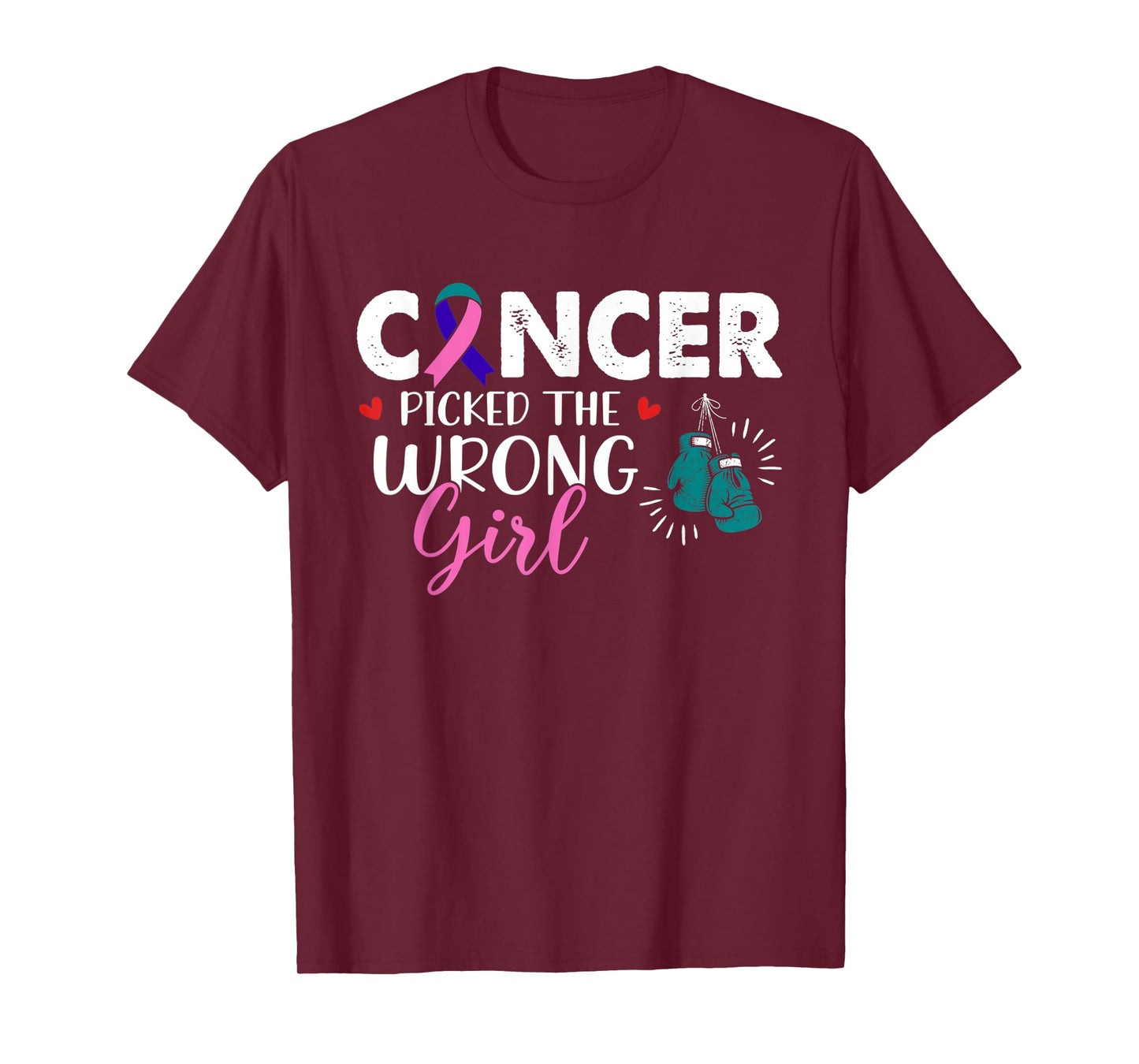 Mens Cancer Picked The Wrong Girl THYROID Cancer Awareness T-Shirt