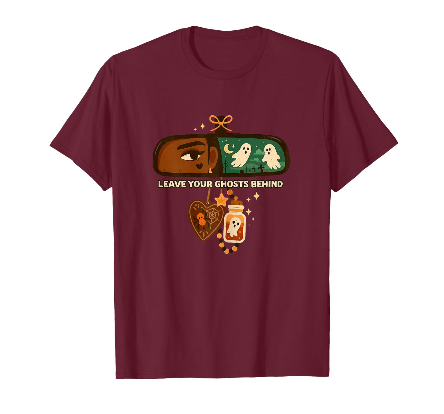 Leave Your Ghosts Behind Halloween Funny Spooky Season T-Shirt