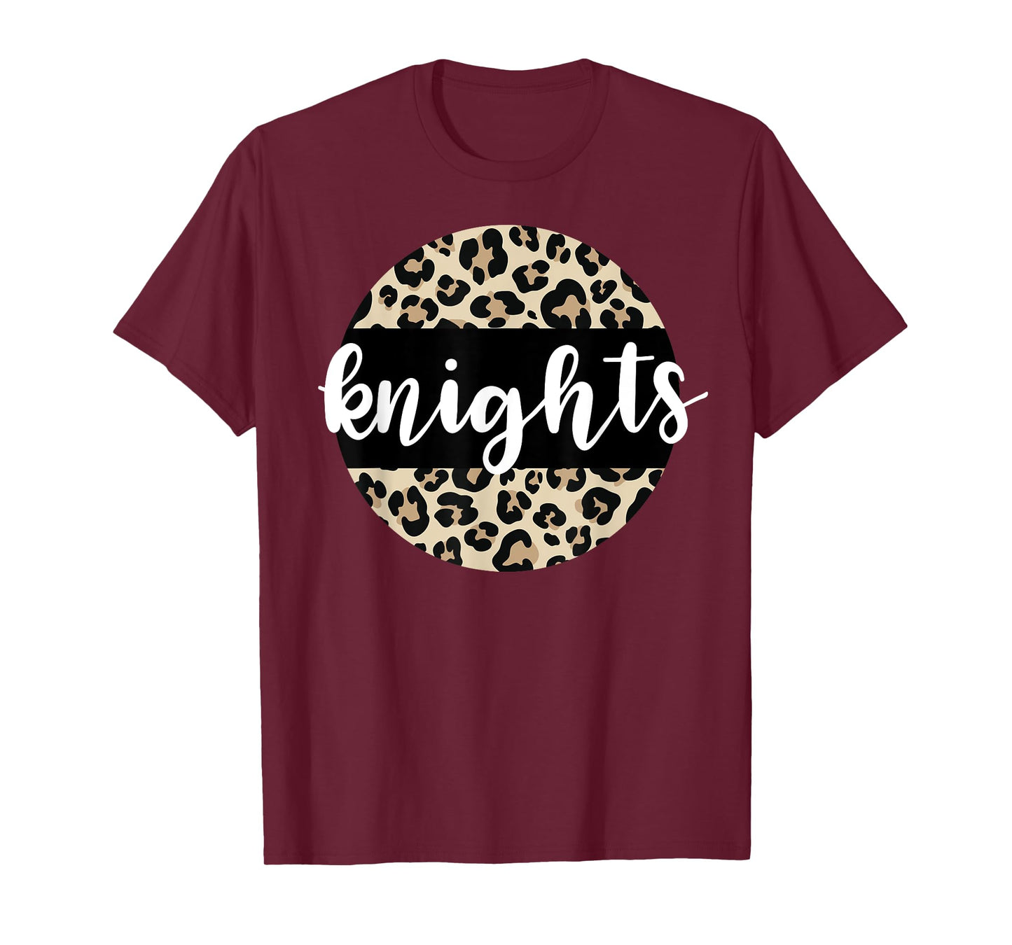 Leopard Print Knights Team Mascot School Spirit Game Night T-Shirt