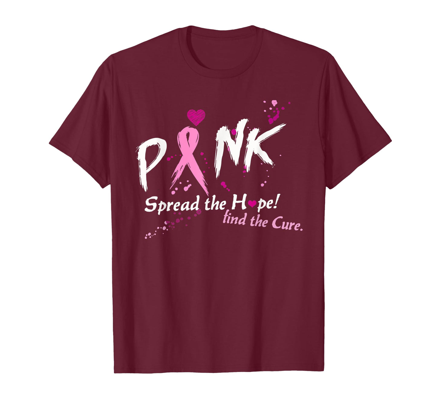 Pink Spread The Hope Find The Cure Breast Cancer Awareness T-Shirt