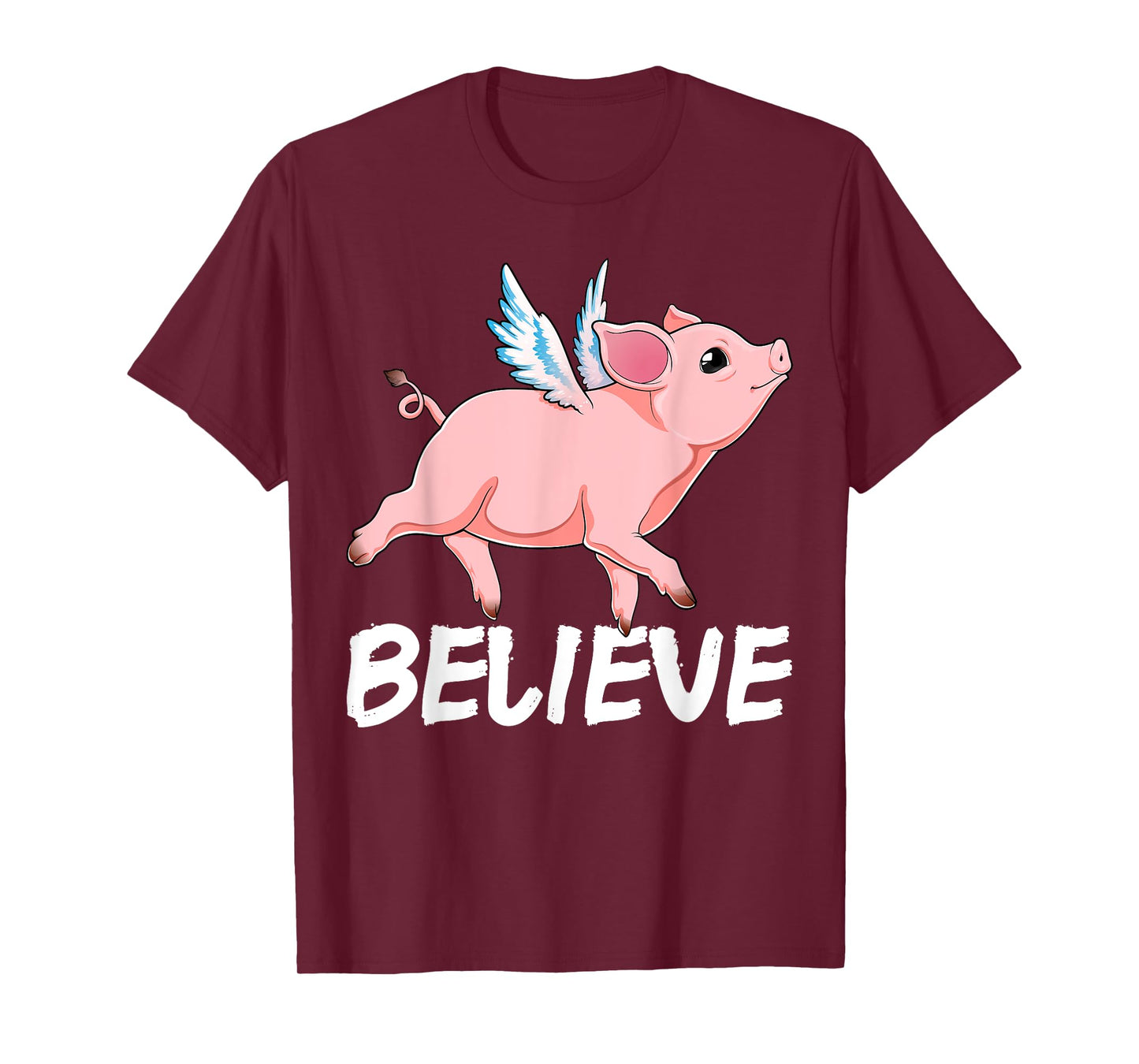 Flying Pig Believe Pigs Fly Believe Idiom Motivational T-Shirt