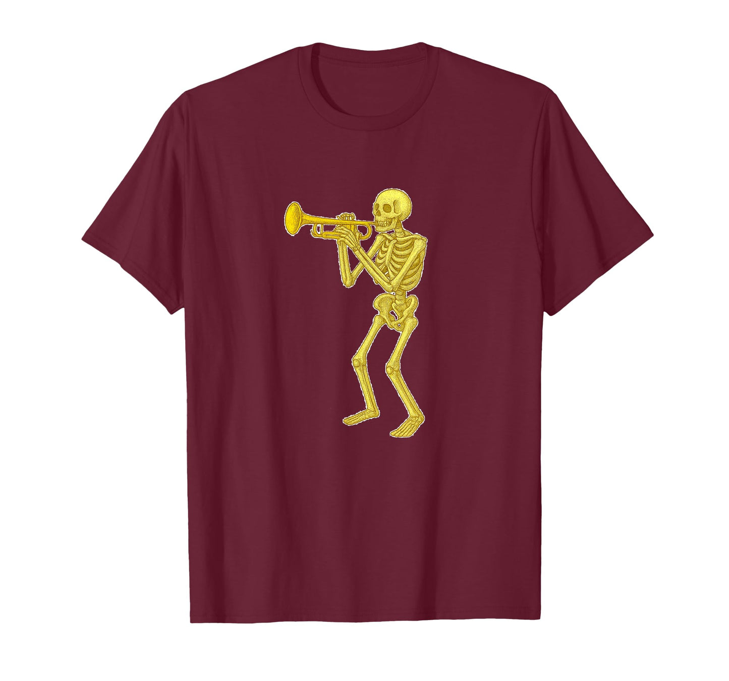 Skeleton Playing Trumpet - Marching Band Orchestra T-Shirt