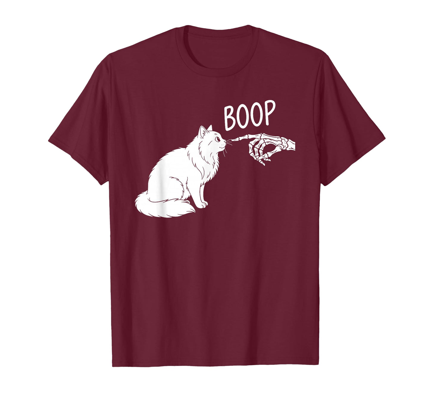 Skeleton Boop Cat Lover Cute Feline Humor T-Shirt