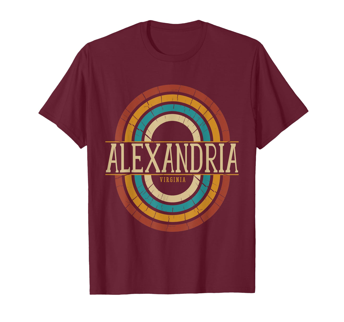 Vintage Retro Alexandria Virginia VA Women Men Souvenirs T-Shirt