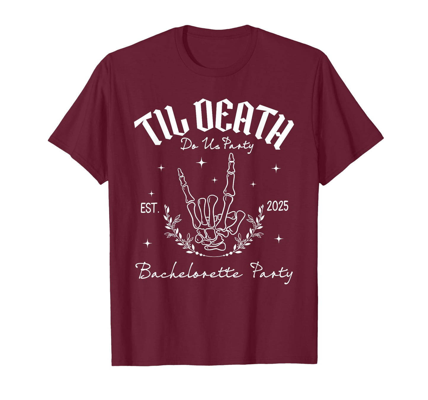 Til Death Do Us Party 2025 Skeleton Gothic Bach Crew T-Shirt