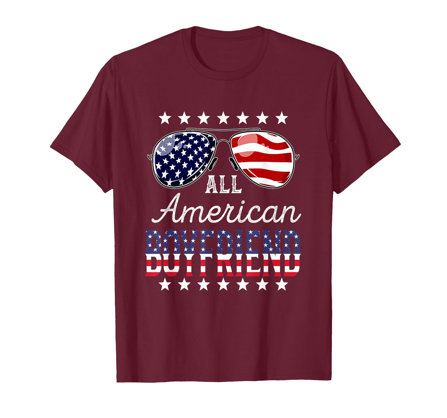 All American Boyfriend 4th of July Sunglasses Family T-Shirt