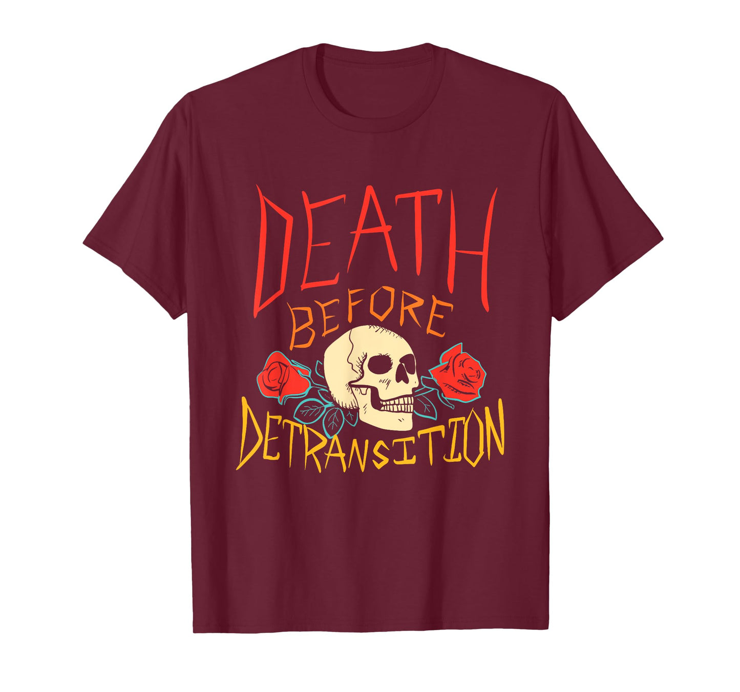 Death Before Detransition Skeleton Vintage Design T-Shirt