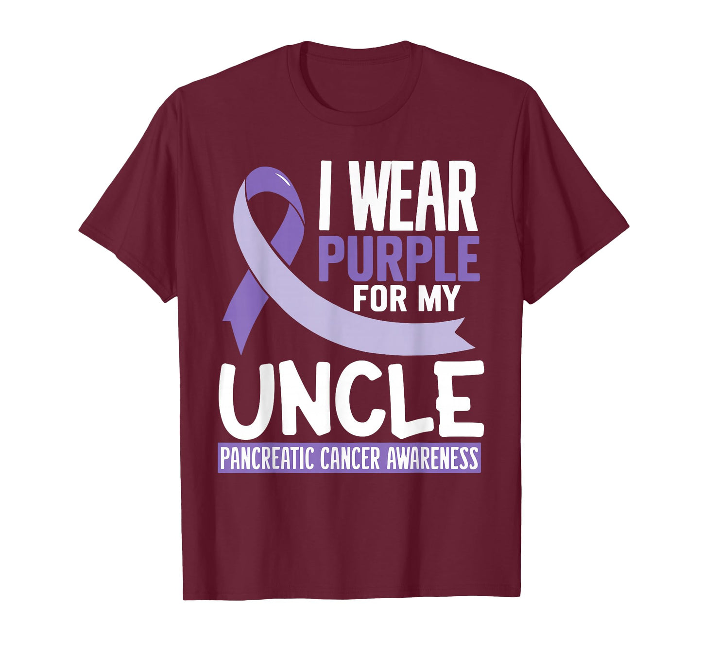 I Wear Purple For My Uncle Pancreatic Cancer Awareness T-Shirt