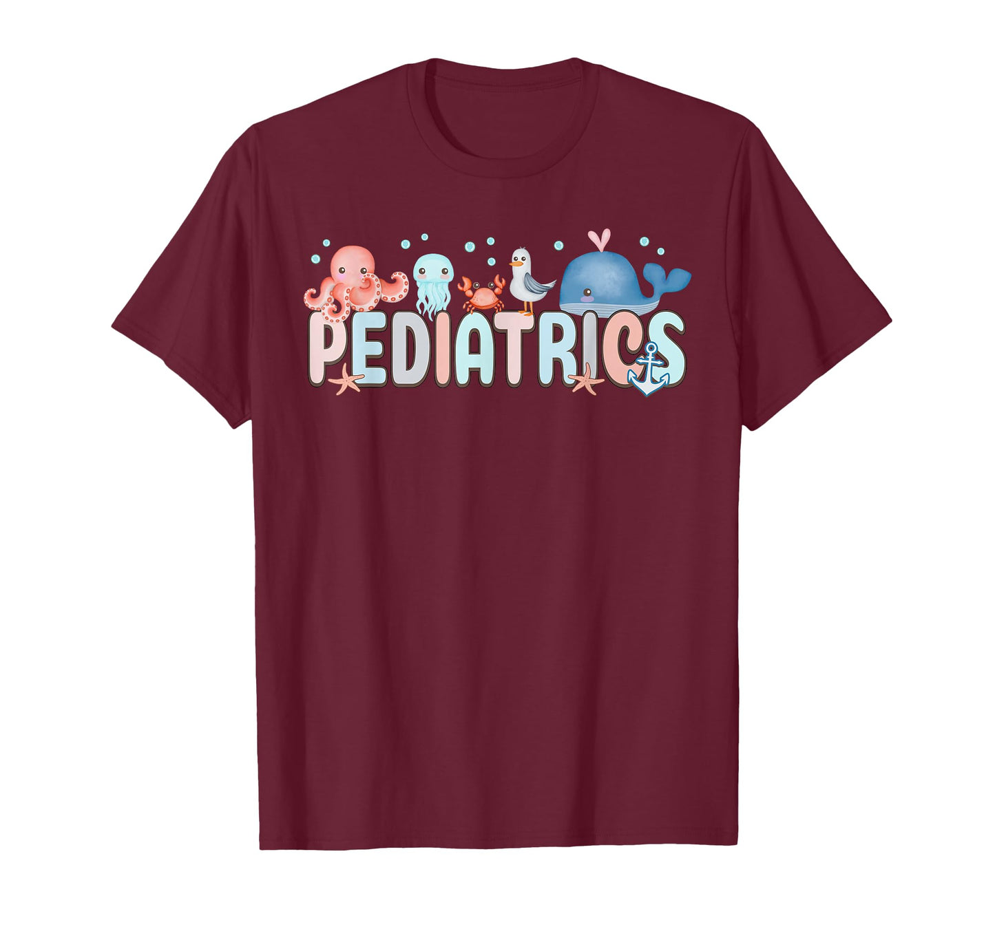 Summer Sea Animal Pediatrics Nurse PEDS RN Pediatrician T-Shirt