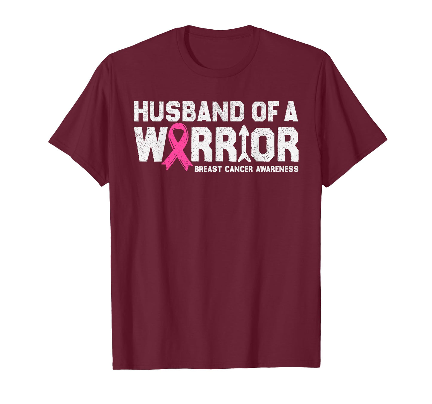 Husband of a Warrior Breast Cancer Awareness Pink Ribbon Men T-Shirt