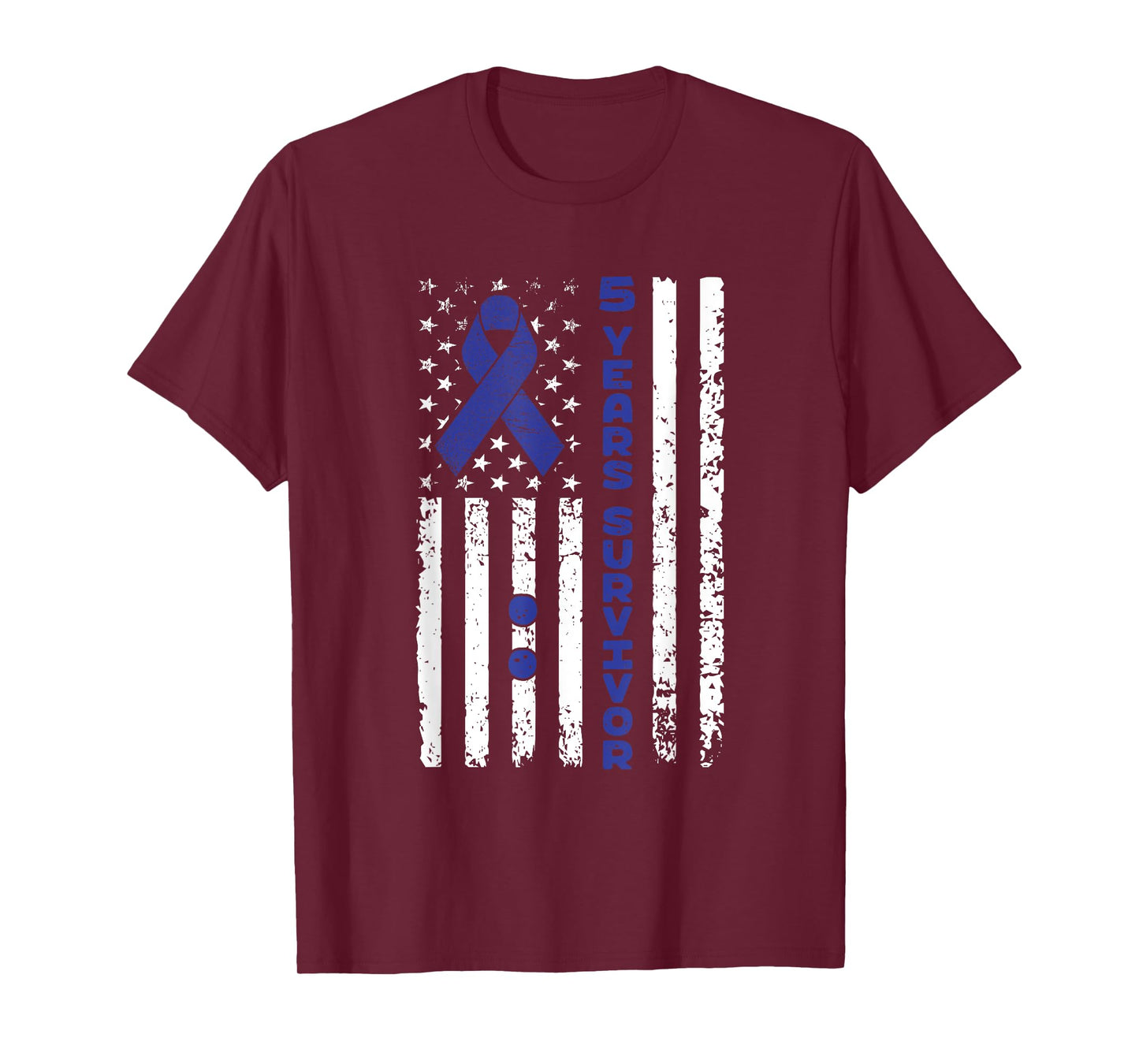 Five Year Colon Cancer Survivor 5 Yrs Colorectal Cancer Free T-Shirt