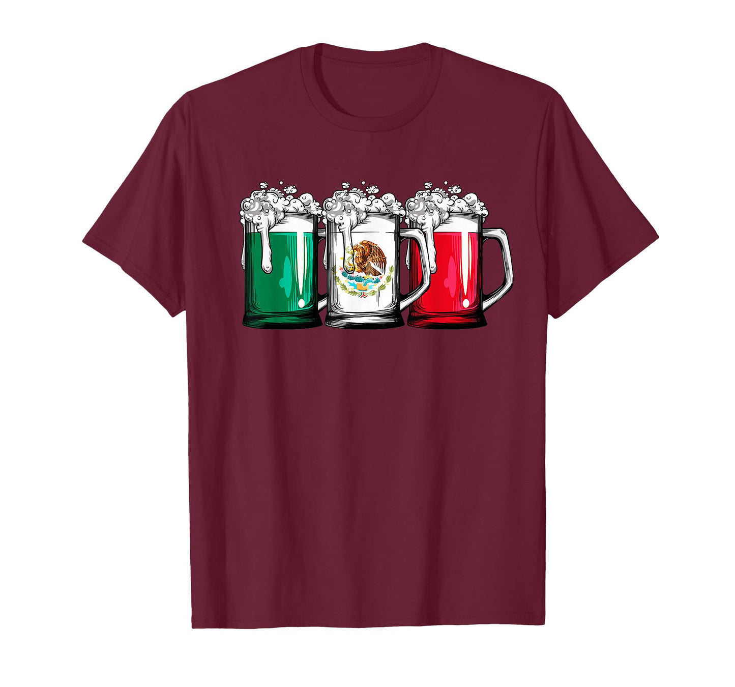 Beer Mexican Flag Mexico Cinco de Mayo Men Drinking Mug T-Shirt