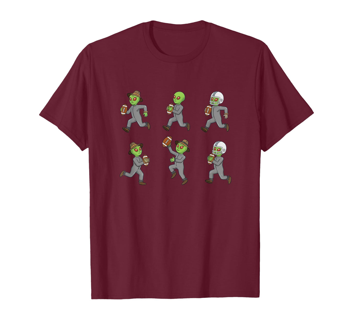 Funny Alien Football Halloween for Boys and Kids T-Shirt