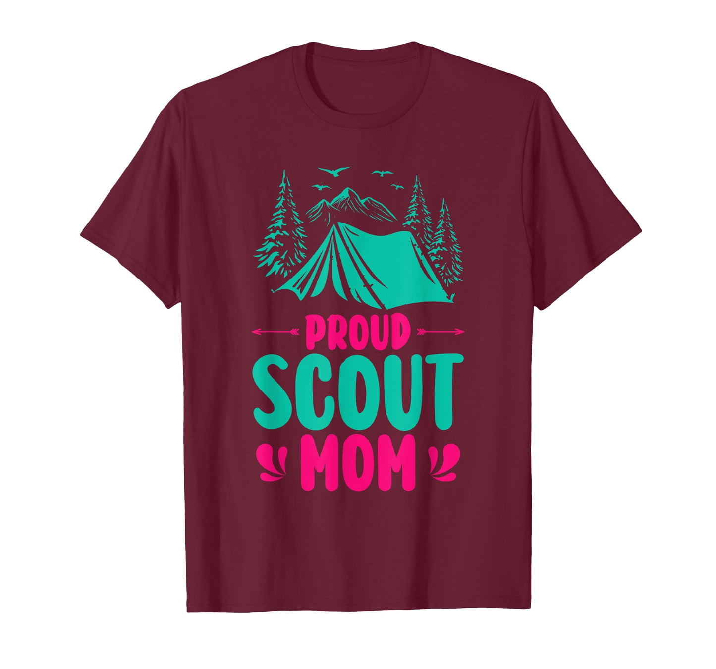 Proud Scout Mom Camping Adventure Outdoor Wildlife Scout T-Shirt
