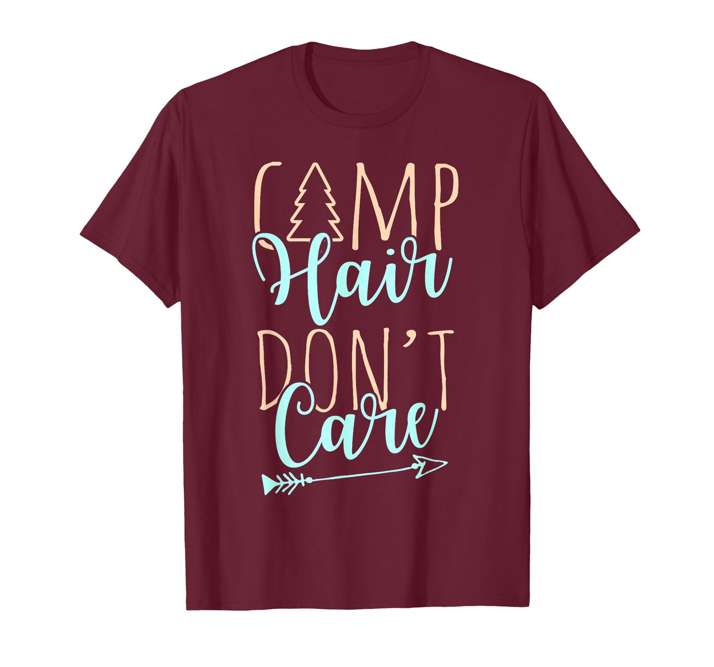 Camp Hair Don't Care Camping Shirt for Girls T-Shirt
