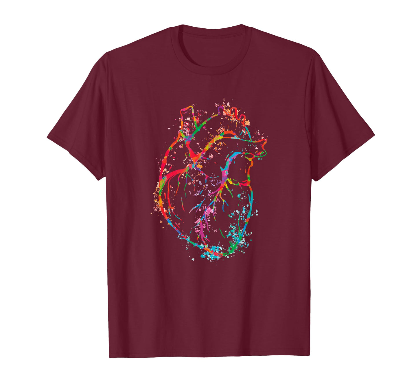 Beautiful Watercolour Heart Organ Human Body Anatomy T-Shirt