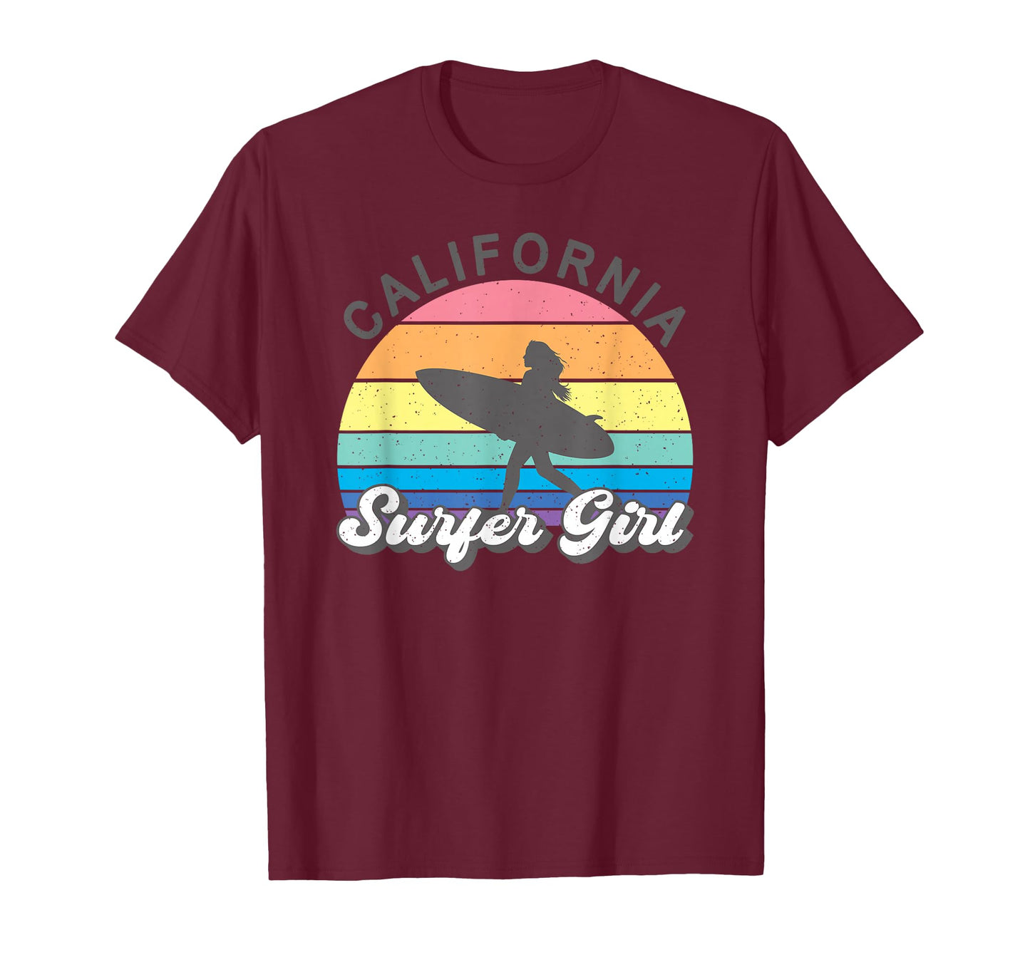 Surfer Girl California Surfing Surf Beach Women Cute Summer T-Shirt