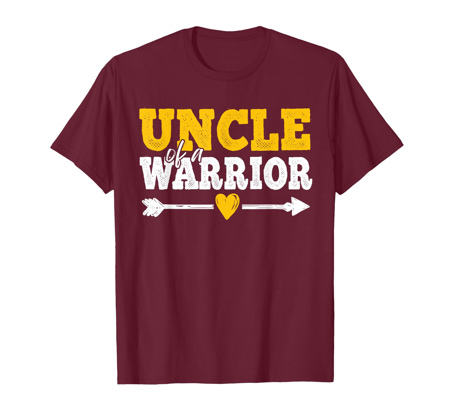 Uncle of a Warrior Childhood Cancer Awareness Family Support T-Shirt