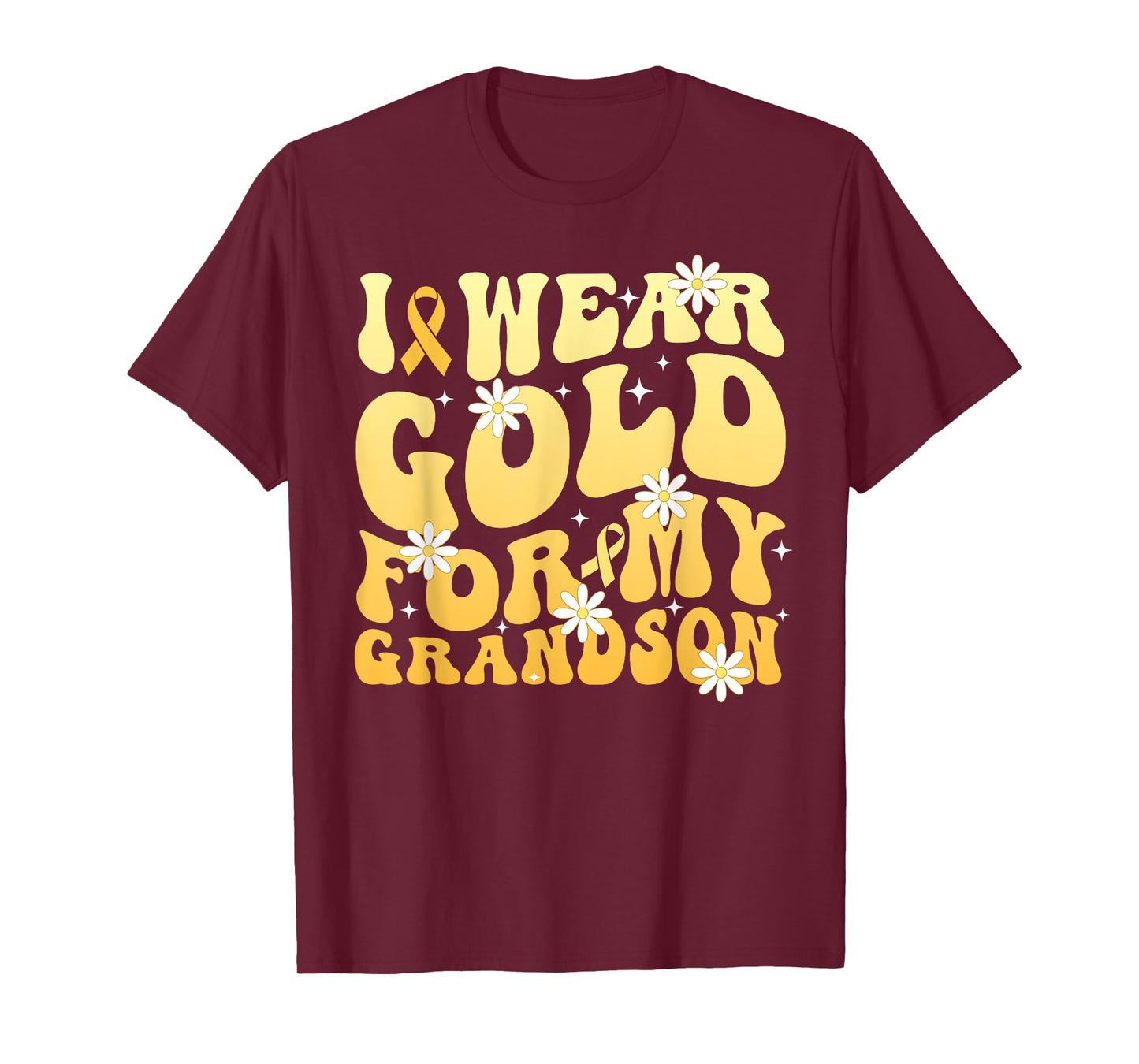 I Wear Gold for My Grandson Childhood Cancer Awareness T-Shirt