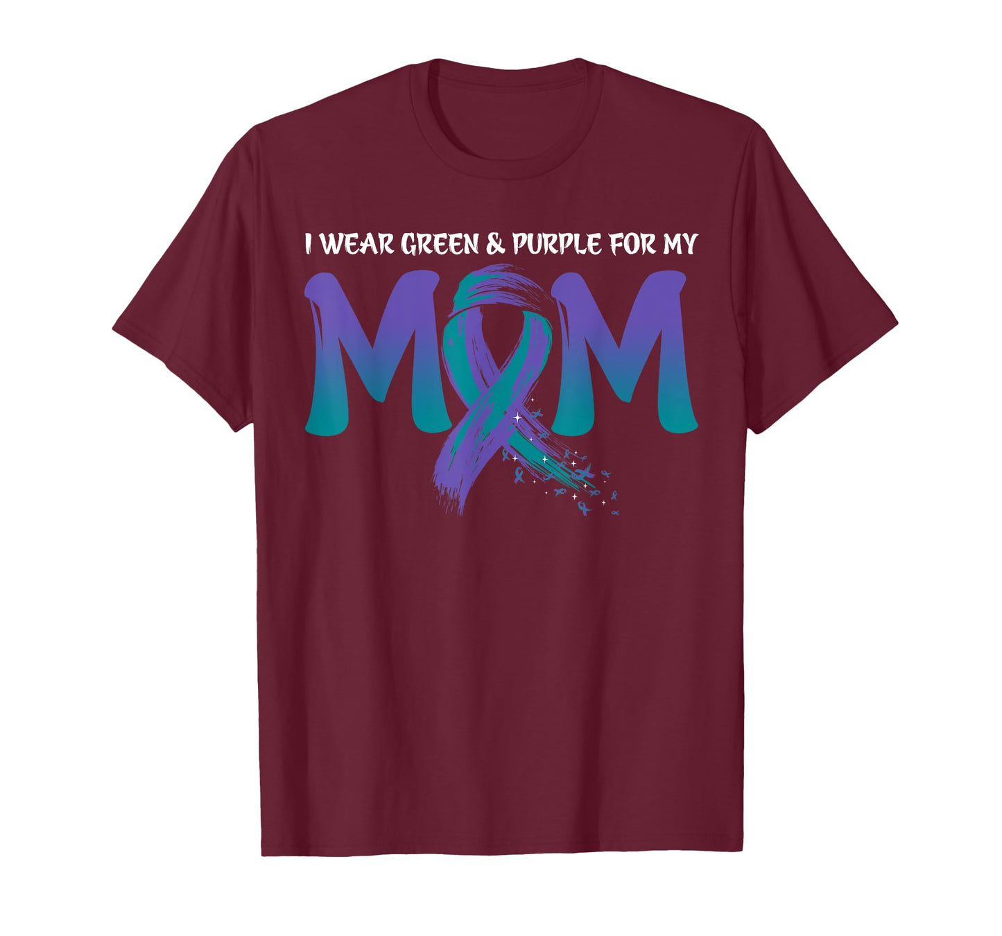 I Wear Purple & Green For My MomAnal Cancer Awareness Day T-Shirt
