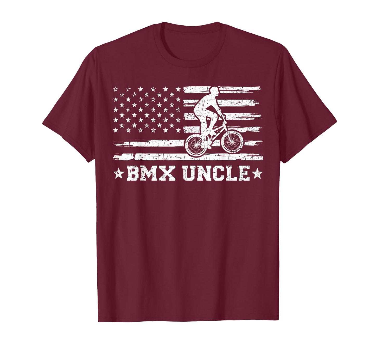 Mens BMX Bike Rider American Flag BMX Uncle Father's Day T-Shirt