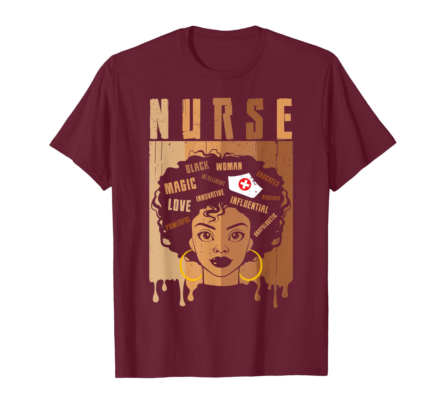 Nurse African American Tee Melanin Black History Month Nurse T-Shirt