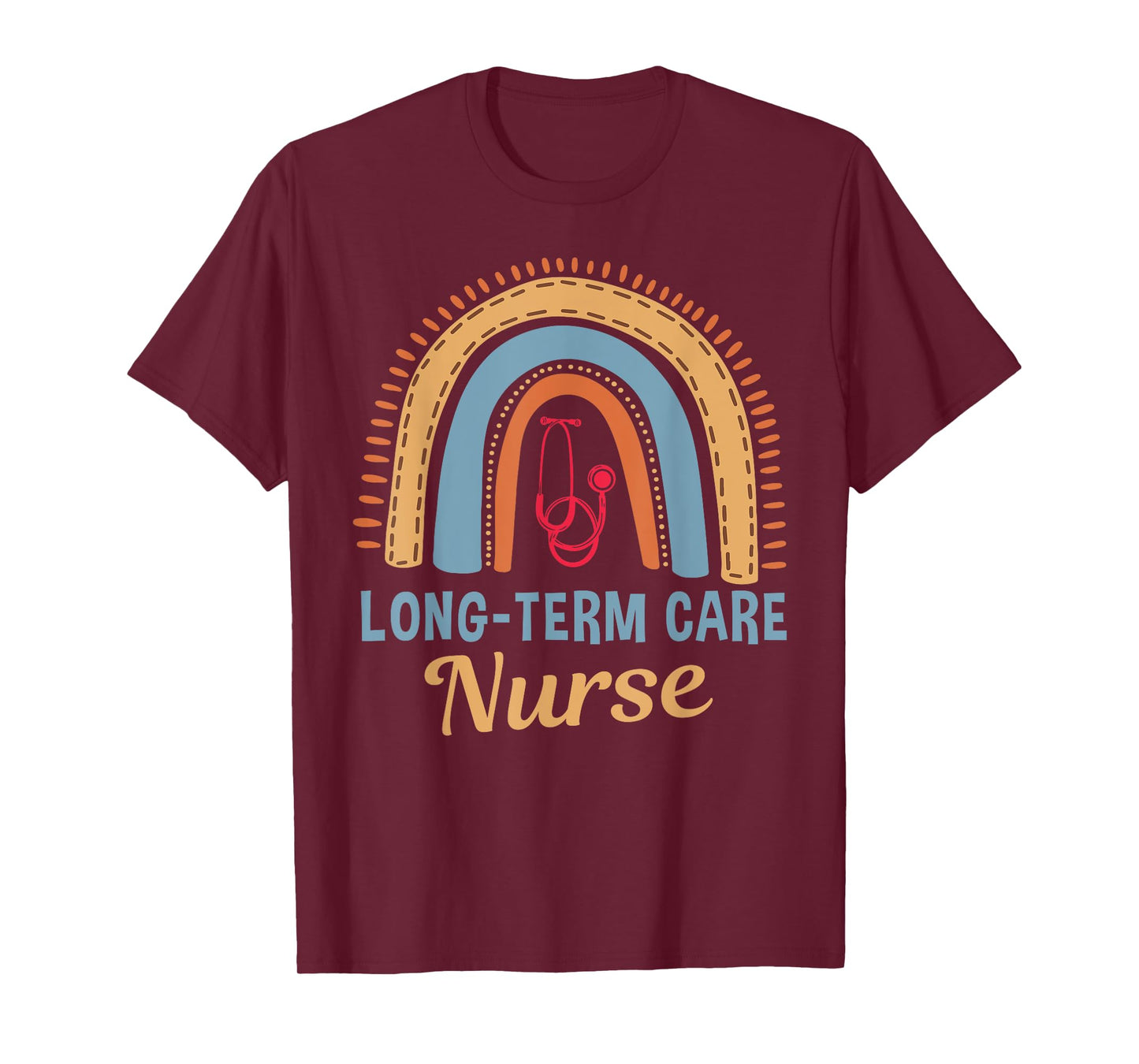 Long-Term Care Nurse Rainbow Geriatric Nurse Elderly Nursing T-Shirt