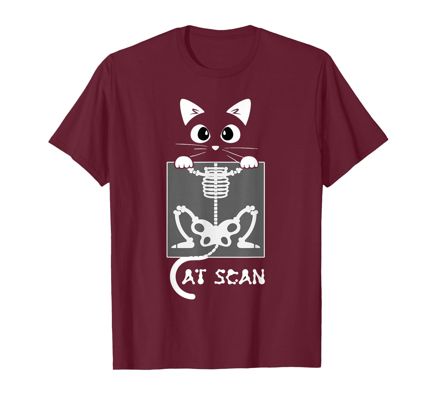 Skeleton Cat Scan Ct Scaning Funny X Ray Pun Meme Rad Tech T-Shirt