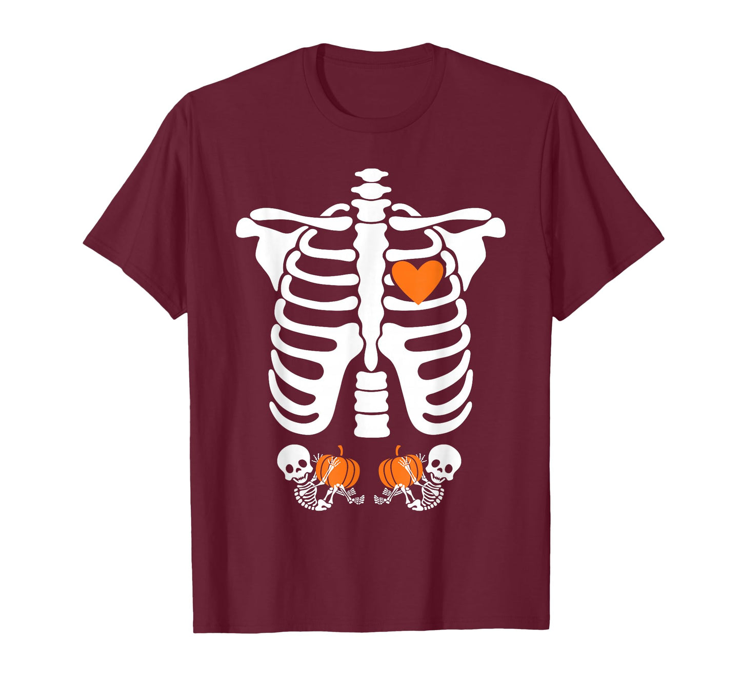 Halloween X-Ray Pregnancy Expecting Twins Babies T-Shirt