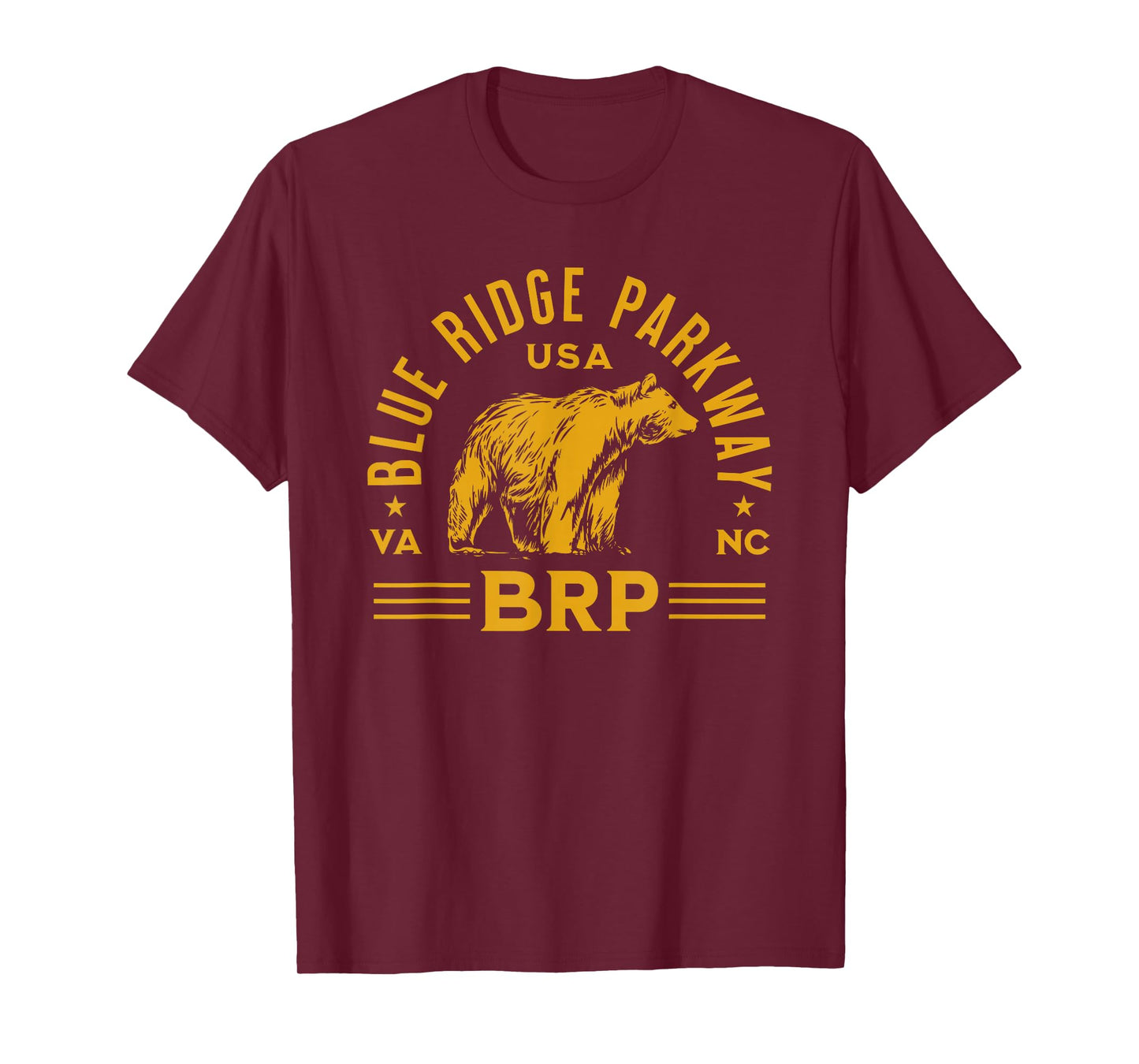 Blue Ridge Parkway NC and VA Bear Design T-Shirt