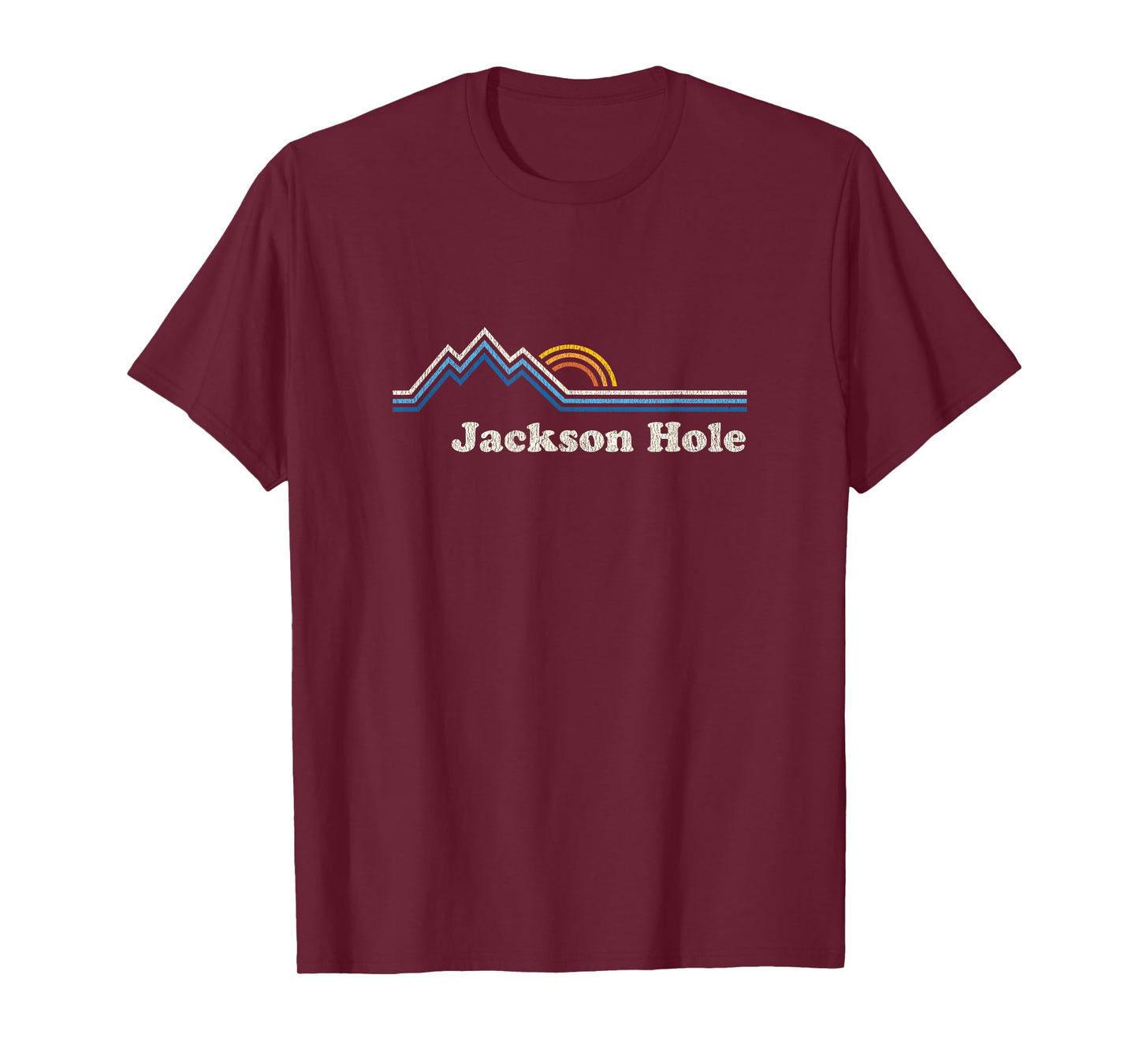 Retro Jackson Hole Wyoming T Shirt Vintage Sunrise Mountains T-Shirt